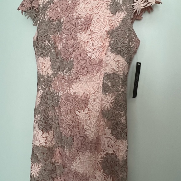 TAHARI ASL CAP SLEEVE LACE SHEATH DRESS SIZE 2 - Picture 8 of 10